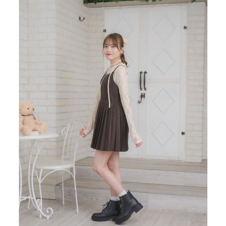 プレート付プリーツキャミOP | RETRO GIRL | 詳細画像23 