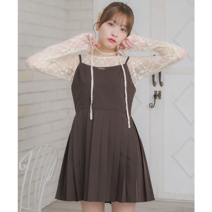 プレート付プリーツキャミOP | RETRO GIRL | 詳細画像24 