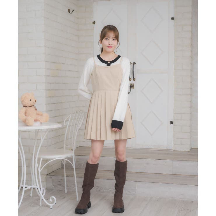 プレート付プリーツキャミOP | RETRO GIRL | 詳細画像4 