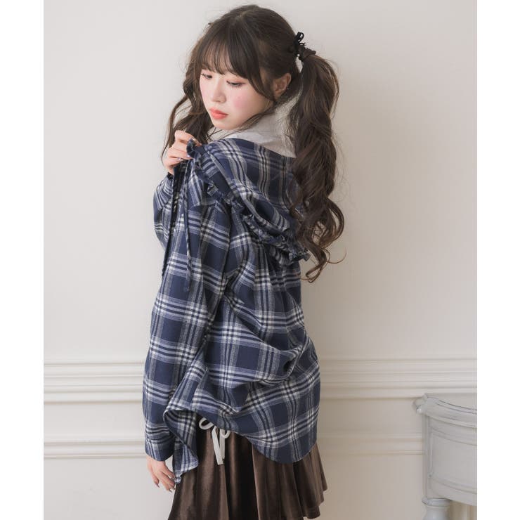 フリルフーディーチェックSH | RETRO GIRL | 詳細画像12 