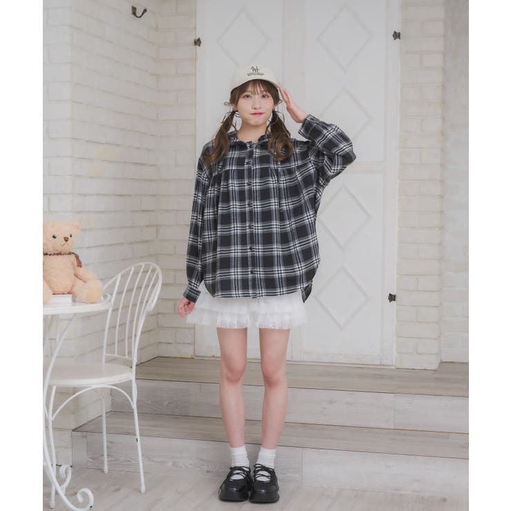 フリルフーディーチェックSH | RETRO GIRL | 詳細画像13 