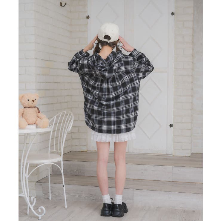 フリルフーディーチェックSH | RETRO GIRL | 詳細画像15 