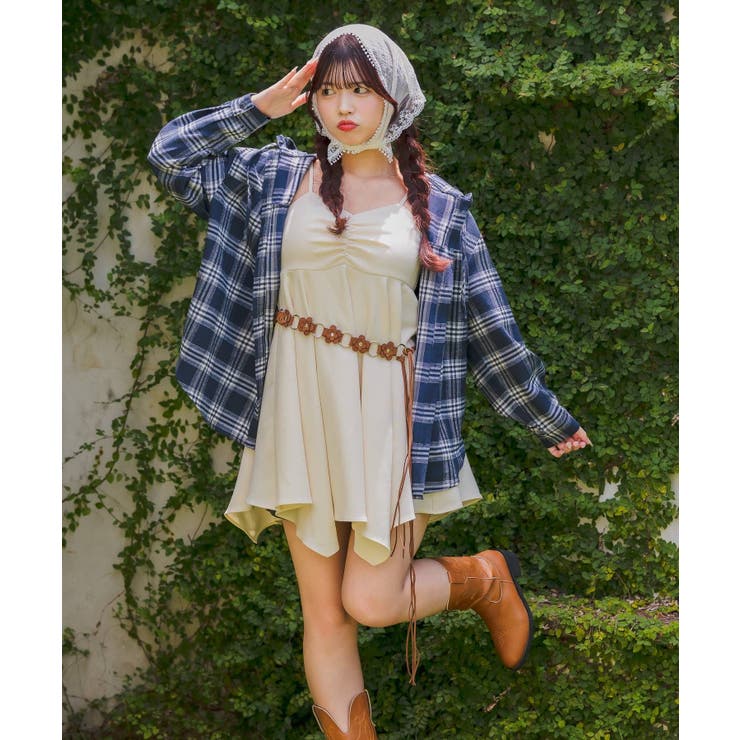 フリルフーディーチェックSH | RETRO GIRL | 詳細画像2 