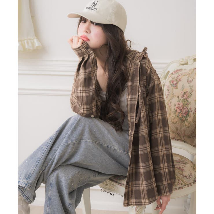 フリルフーディーチェックSH | RETRO GIRL | 詳細画像21 