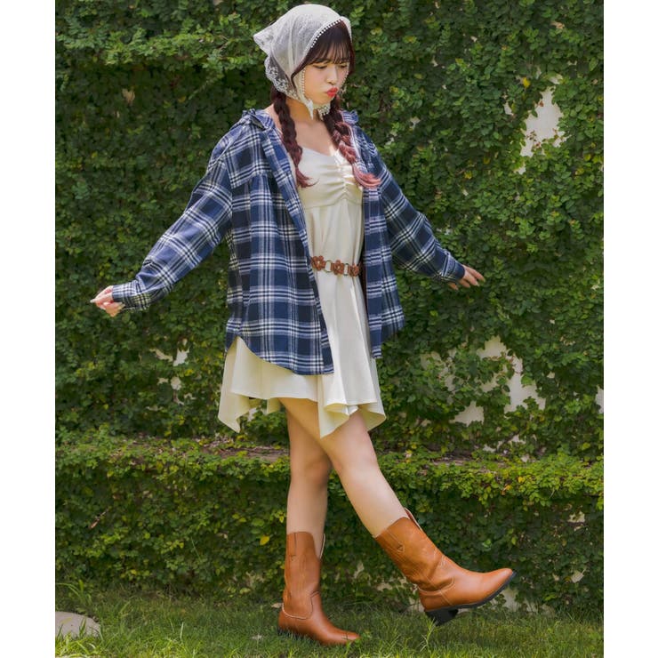 フリルフーディーチェックSH | RETRO GIRL | 詳細画像4 