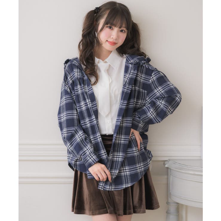 フリルフーディーチェックSH | RETRO GIRL | 詳細画像9 