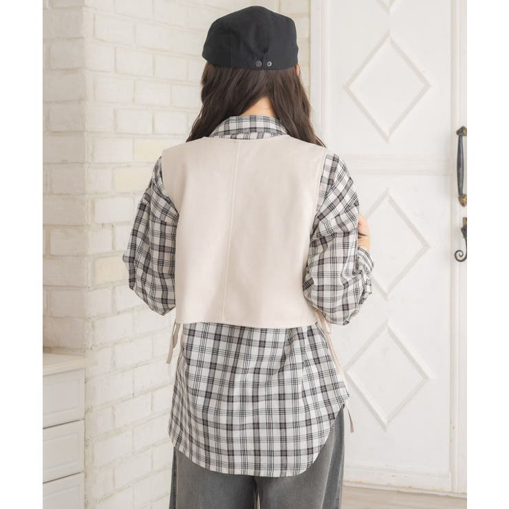 レースアップスエードベスト | RETRO GIRL | 詳細画像11 