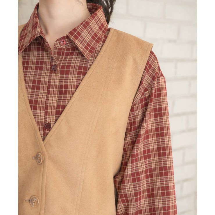 レースアップスエードベスト | RETRO GIRL | 詳細画像20 