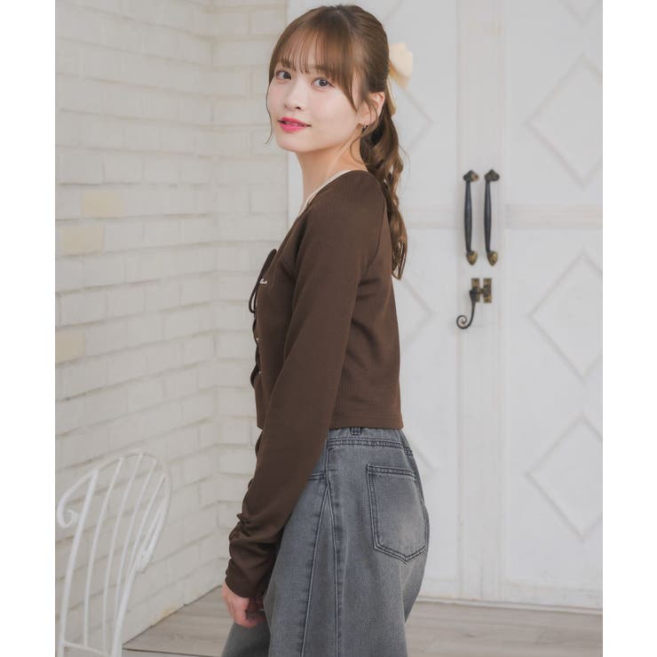 レースアップレイヤード風ロンTEE | RETRO GIRL | 詳細画像25 