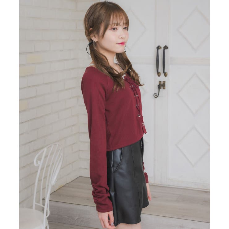 レースアップレイヤード風ロンTEE | RETRO GIRL | 詳細画像31 