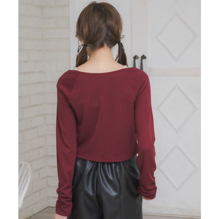 レースアップレイヤード風ロンTEE | RETRO GIRL | 詳細画像32 