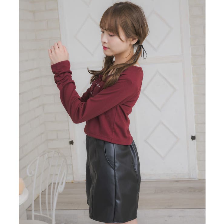 レースアップレイヤード風ロンTEE | RETRO GIRL | 詳細画像33 