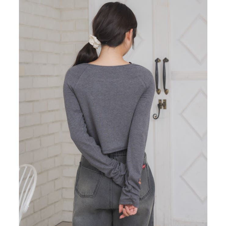 レースアップレイヤード風ロンTEE | RETRO GIRL | 詳細画像8 