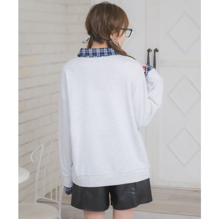 シャツレイヤード風トレーナー | RETRO GIRL | 詳細画像10 