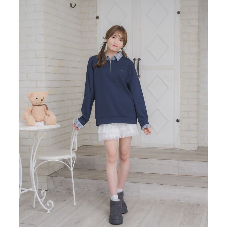 シャツレイヤード風トレーナー | RETRO GIRL | 詳細画像20 