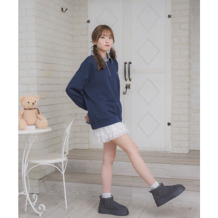 シャツレイヤード風トレーナー | RETRO GIRL | 詳細画像21 