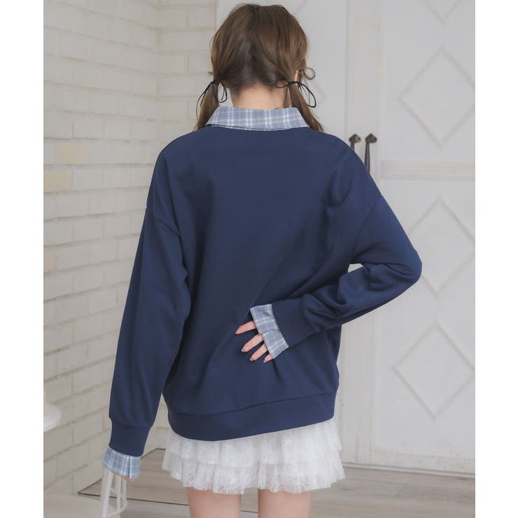 シャツレイヤード風トレーナー | RETRO GIRL | 詳細画像26 