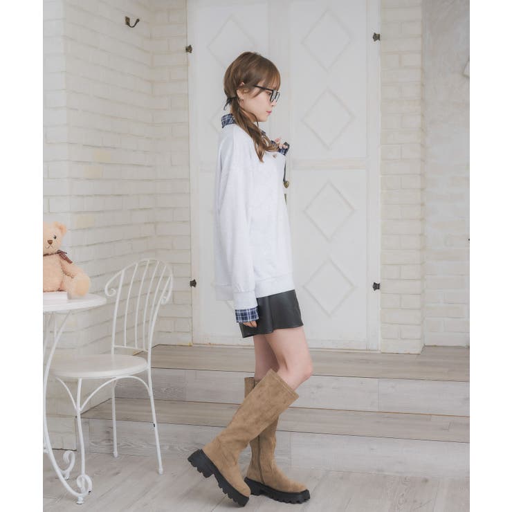 シャツレイヤード風トレーナー | RETRO GIRL | 詳細画像5 