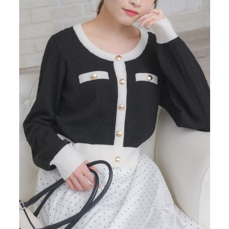 ケーブルヴィンテージカーデ | RETRO GIRL | 詳細画像1 