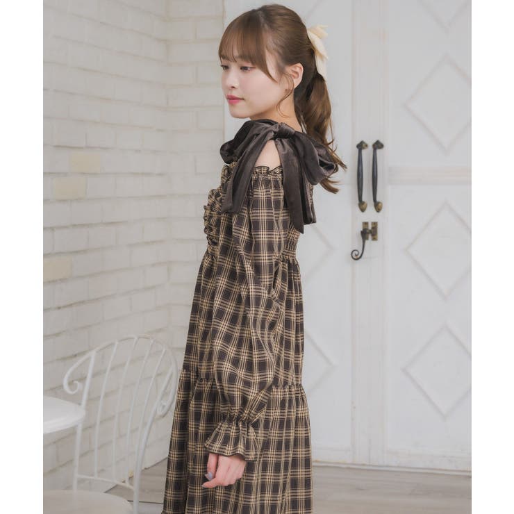 ベロアリボンチェックOP | RETRO GIRL | 詳細画像11 