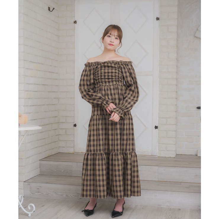 ベロアリボンチェックOP | RETRO GIRL | 詳細画像12 