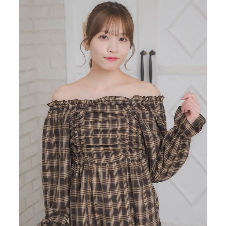 ベロアリボンチェックOP | RETRO GIRL | 詳細画像13 