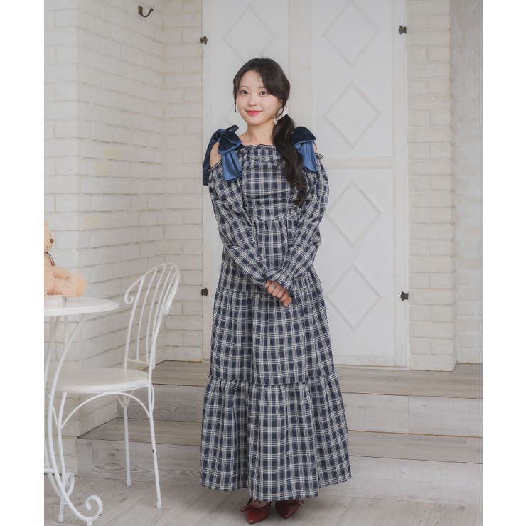 ベロアリボンチェックOP | RETRO GIRL | 詳細画像14 