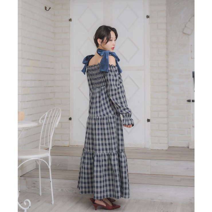 ベロアリボンチェックOP | RETRO GIRL | 詳細画像15 