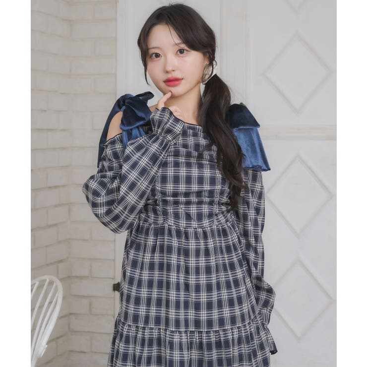 ベロアリボンチェックOP | RETRO GIRL | 詳細画像18 