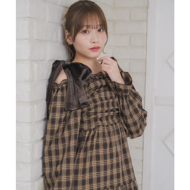 ベロアリボンチェックOP | RETRO GIRL | 詳細画像2 
