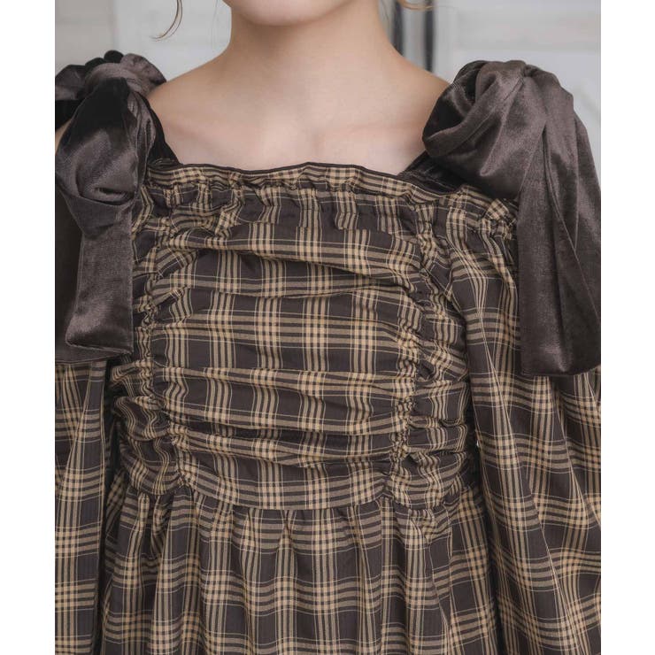 ベロアリボンチェックOP | RETRO GIRL | 詳細画像22 