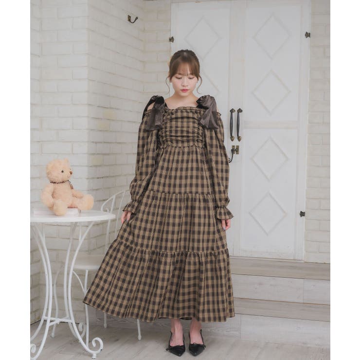 ベロアリボンチェックOP | RETRO GIRL | 詳細画像4 