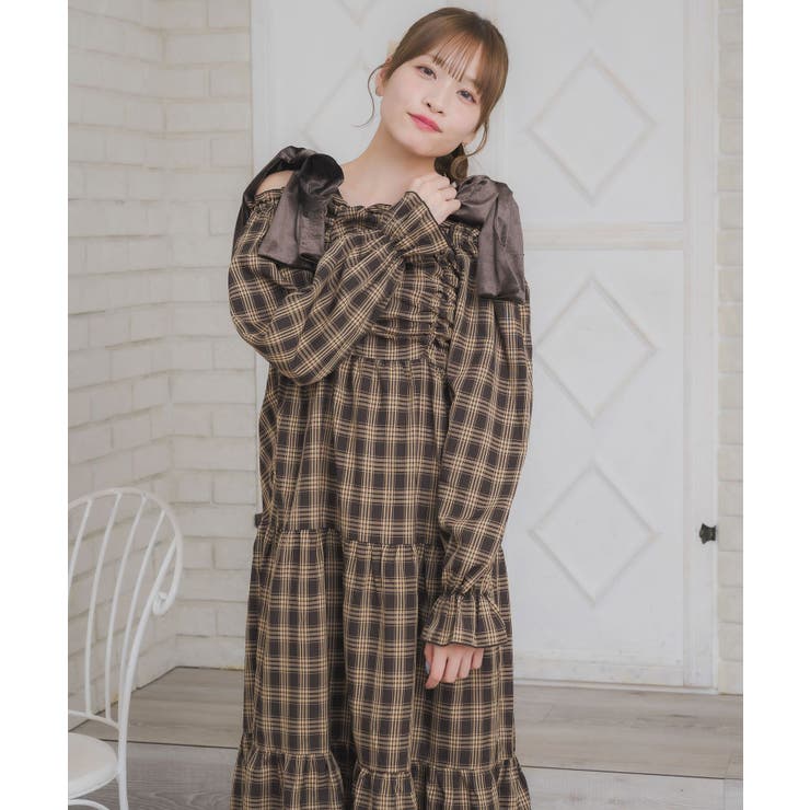 ベロアリボンチェックOP | RETRO GIRL | 詳細画像8 