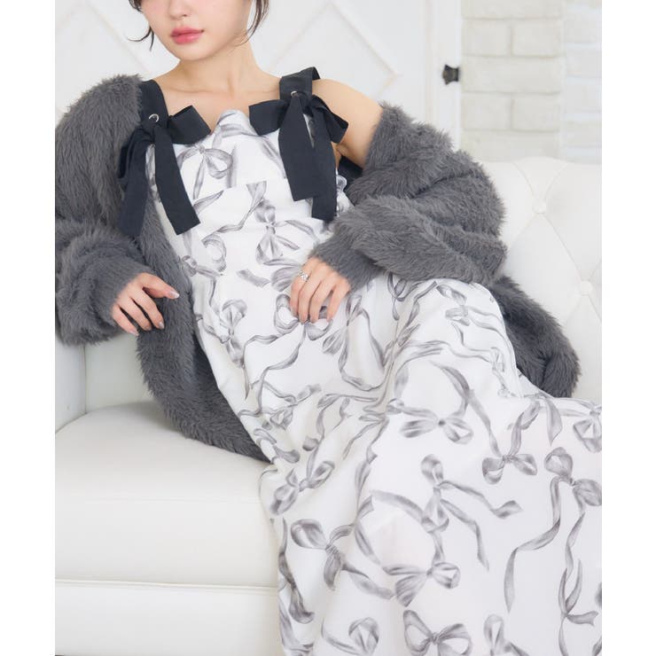 リボンストラップロングOP | RETRO GIRL | 詳細画像1 