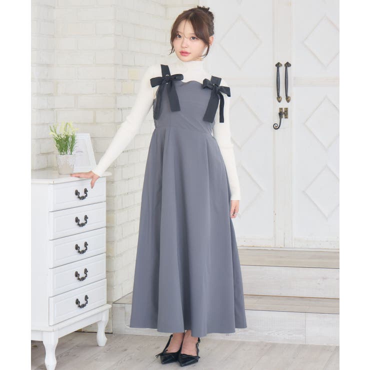 リボンストラップロングOP | RETRO GIRL | 詳細画像14 