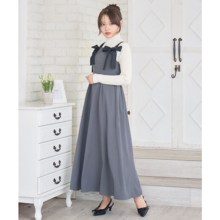 リボンストラップロングOP | RETRO GIRL | 詳細画像15 