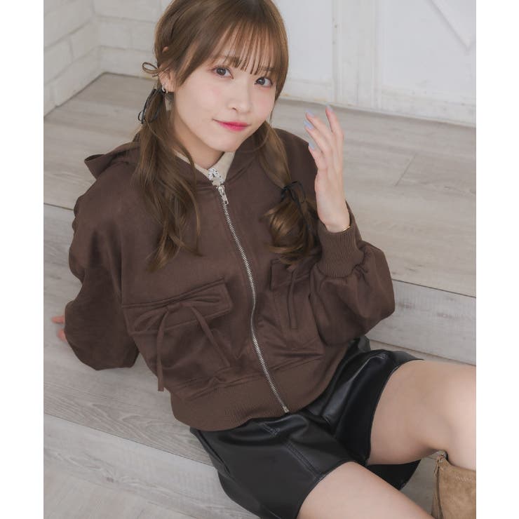 スエードリボンパーカー | RETRO GIRL | 詳細画像20 