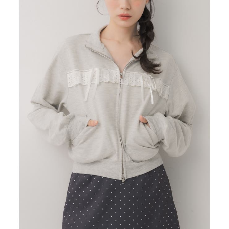 GRY1 | レース＆リボンつきトラックJK | RETRO GIRL