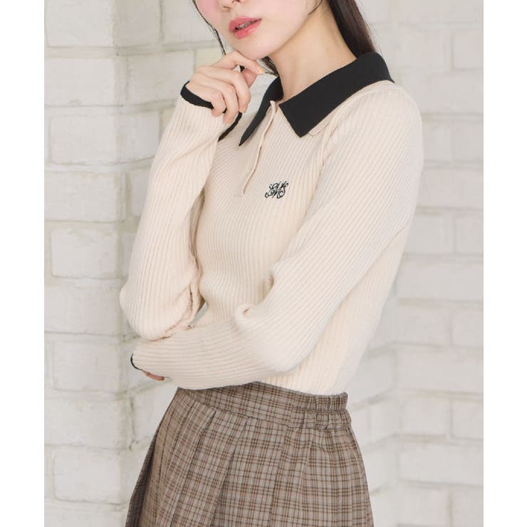 WHT4 | 2枚襟リブNTPO | RETRO GIRL