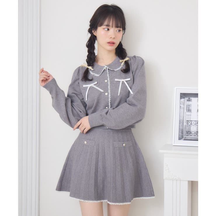 【セットアイテム】レース付きニットSETUP | RETRO GIRL | 詳細画像11 