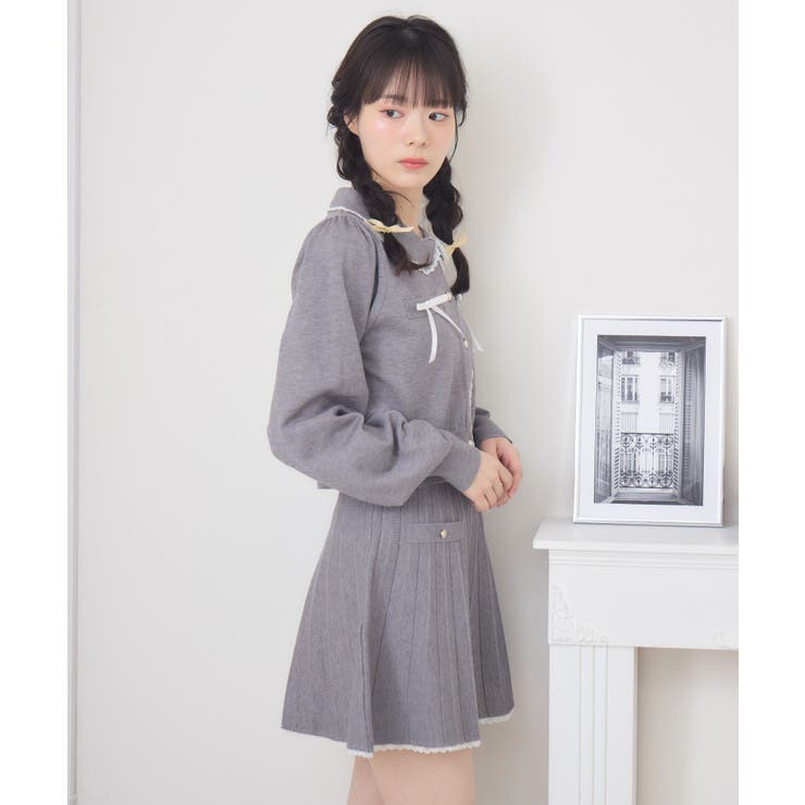 【セットアイテム】レース付きニットSETUP | RETRO GIRL | 詳細画像12 