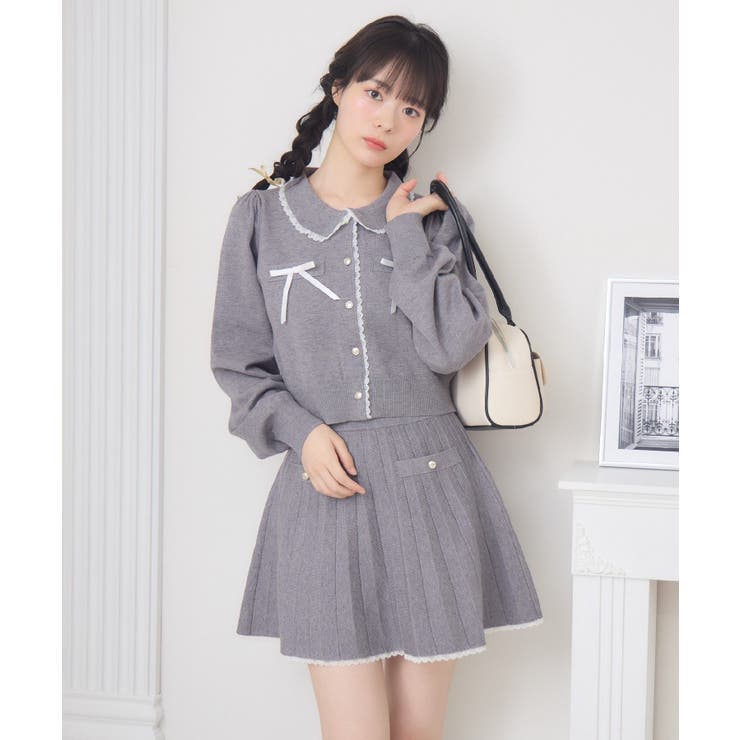 【セットアイテム】レース付きニットSETUP | RETRO GIRL | 詳細画像5 