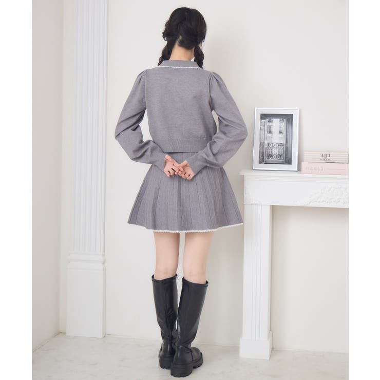 【セットアイテム】レース付きニットSETUP | RETRO GIRL | 詳細画像9 