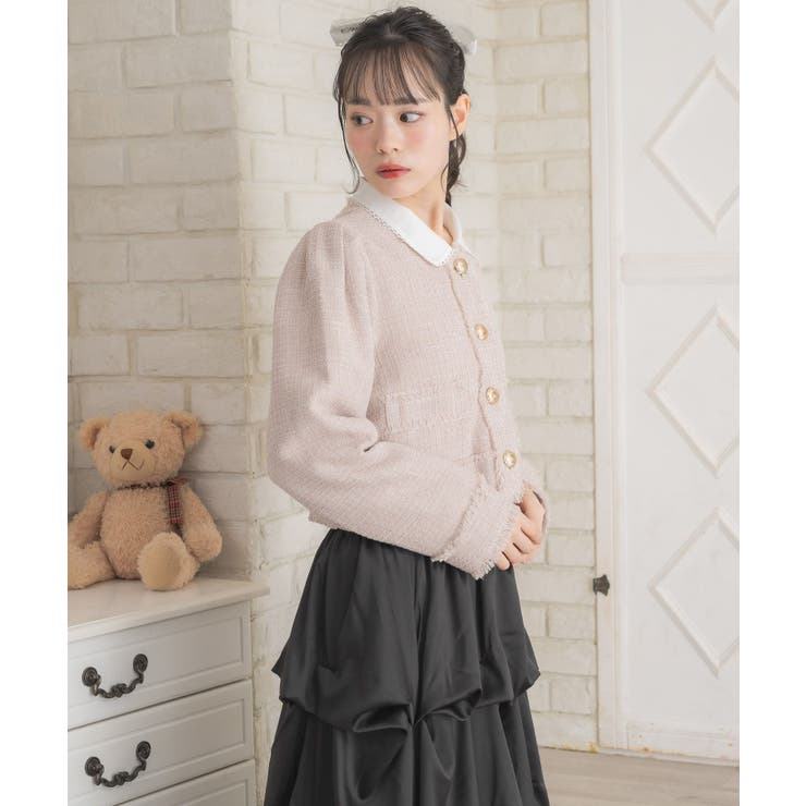 【セットアップ対応】プレート付ラメツイードJK | RETRO GIRL | 詳細画像10 