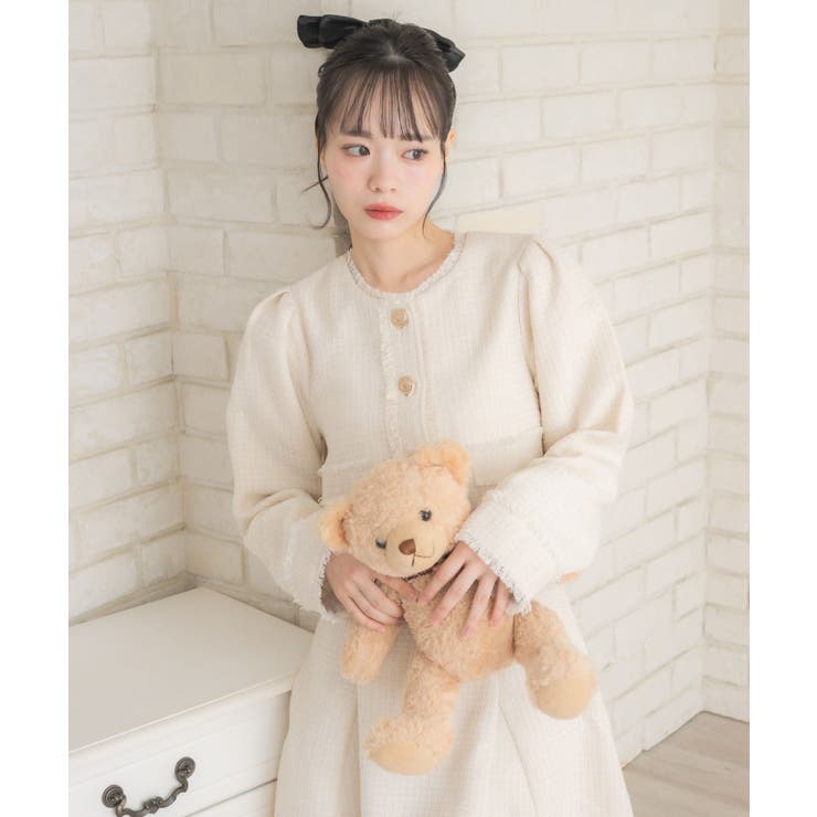 【セットアップ対応】プレート付ラメツイードJK | RETRO GIRL | 詳細画像14 