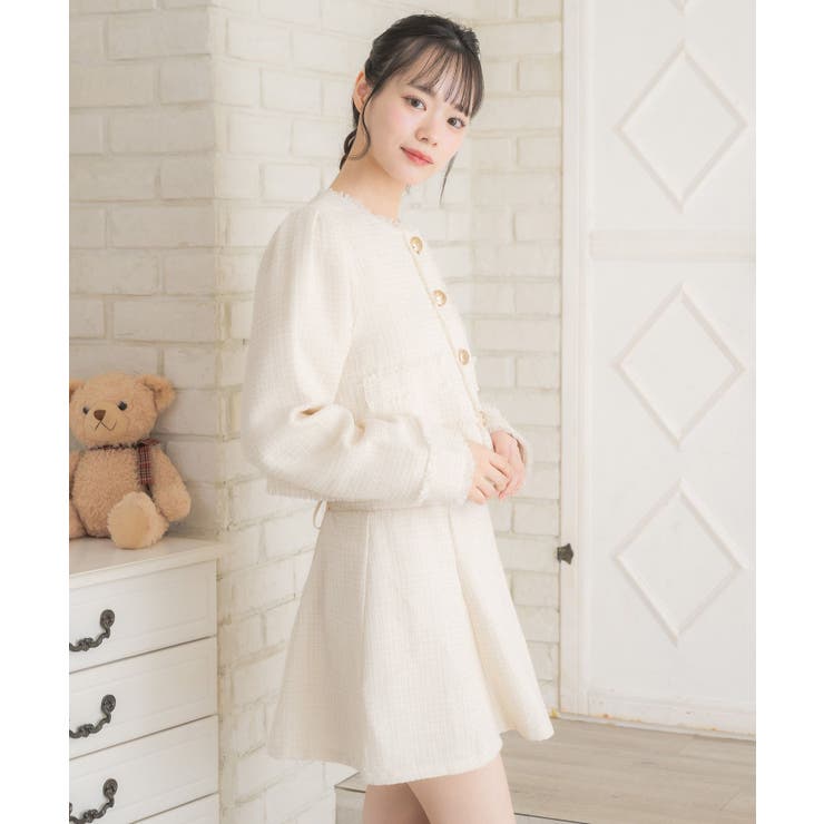 【セットアップ対応】プレート付ラメツイードJK | RETRO GIRL | 詳細画像20 