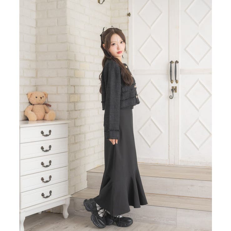 【セットアップ対応】プレート付ラメツイードJK | RETRO GIRL | 詳細画像26 