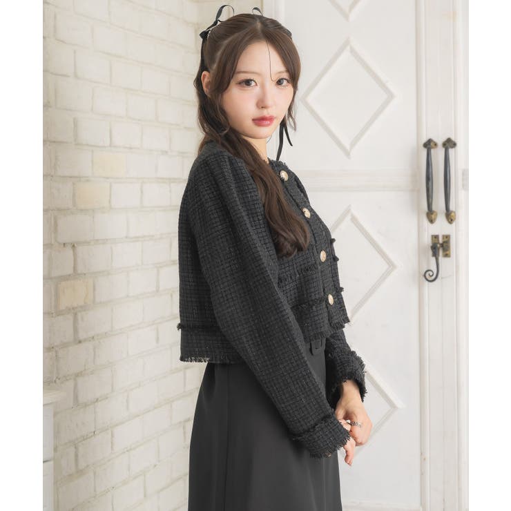 【セットアップ対応】プレート付ラメツイードJK | RETRO GIRL | 詳細画像29 