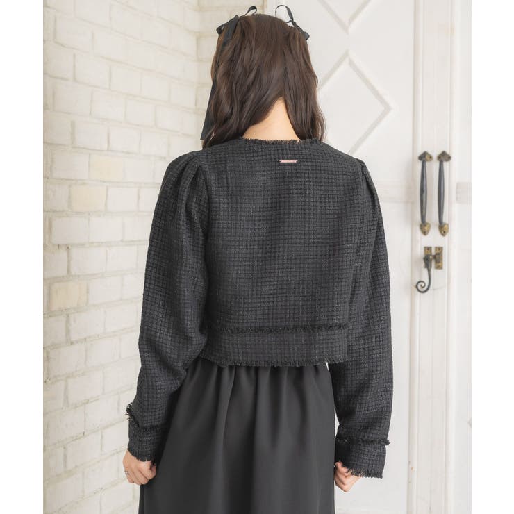 【セットアップ対応】プレート付ラメツイードJK | RETRO GIRL | 詳細画像30 