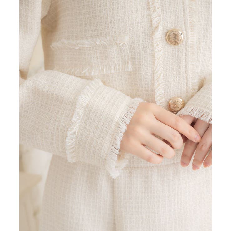 【セットアップ対応】プレート付ラメツイードJK | RETRO GIRL | 詳細画像35 